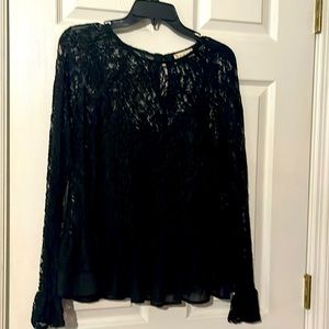 Black lace top with black camisole
